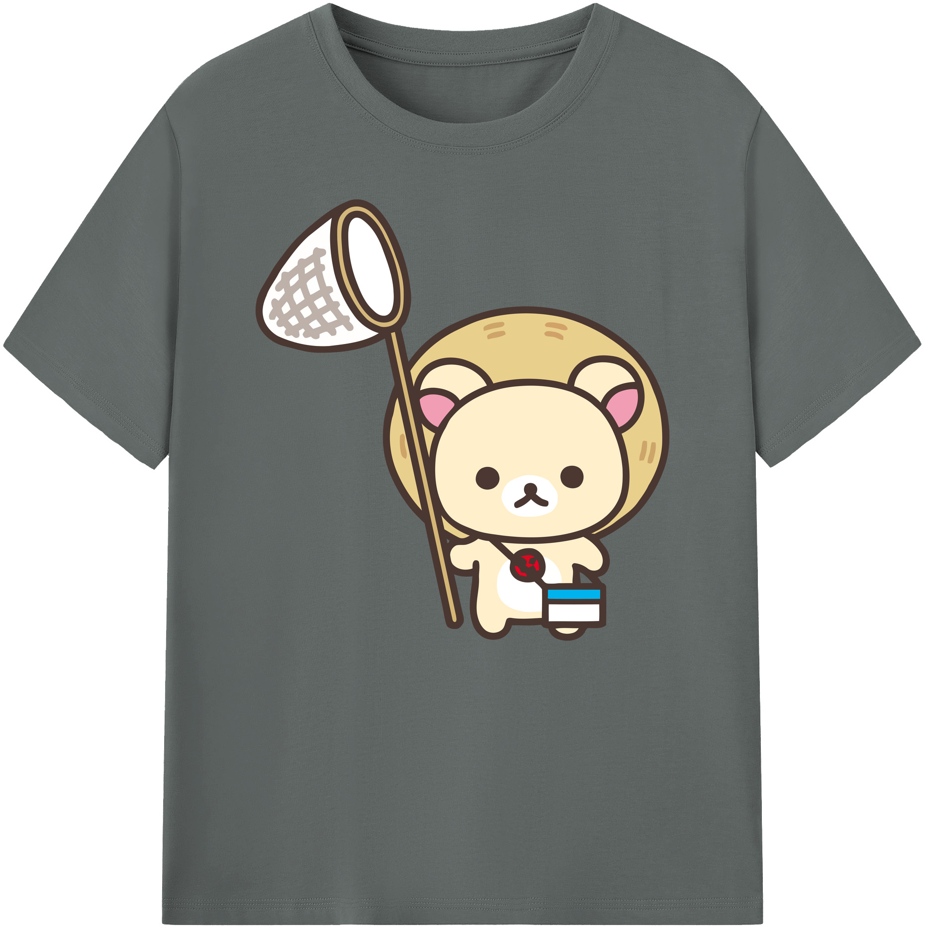（画像用） リラックマ リラックマ キイロイトリ Rilakkuma Korilakkuma Kiiroitori 綿100％ メンズ半袖Tシャツ｜肌触りやわらか＆通気性